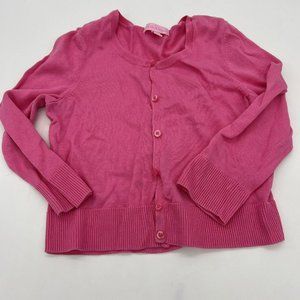 Lilly Pulitzer Womens Button Up Cardigan Sweater Size XS Pink Cotton Knit